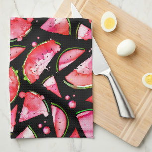 Watercolor Watermelon 2 Kitchen Towel