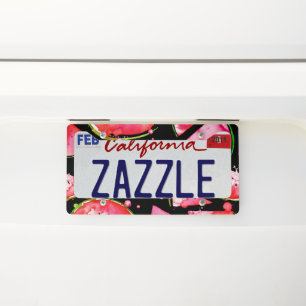 Watercolor Watermelon 2 License Plate Frame