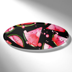 Watercolor Watermelon 2 Name Tag