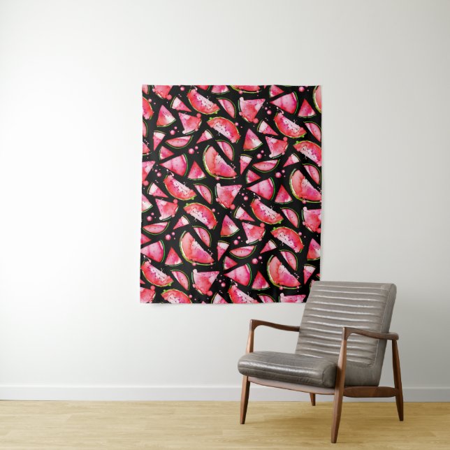 Watercolor Watermelon 2 Tapestry (In Situ)