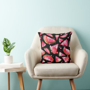 Watercolor Watermelon 2 Throw Pillow