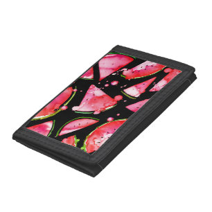 Watercolor Watermelon 2 Trifold Wallet