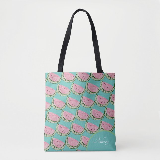 Watercolor Watermelon Doodles Painted Pattern   Tote Bag (Front)