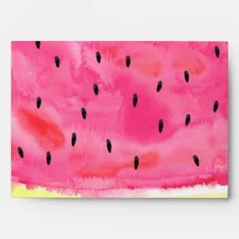 Watercolor Watermelon Envelope by TiffsSweetDesigns at Zazzle