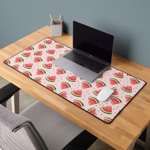 Watercolor Watermelon Fruit Pattern Desk Mat