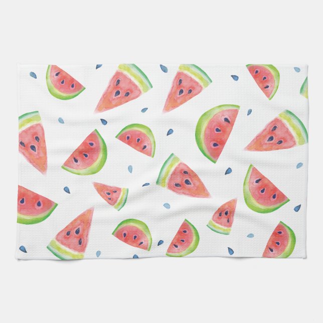 Watercolor Watermelon Kitchen Towel (Horizontal)