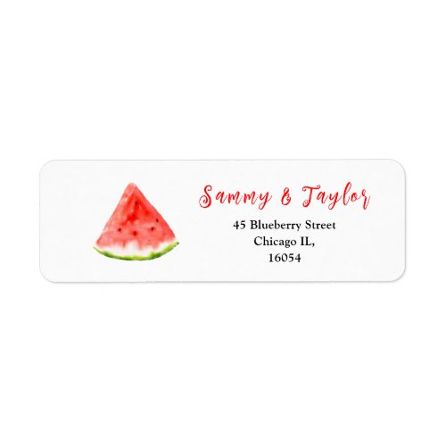 Watercolor Watermelon Label