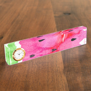 Watercolor Watermelon Name Plate