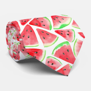 Watercolor watermelon neck tie