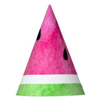 Watercolor Watermelon Party Hat