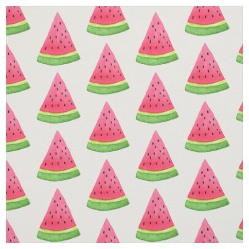 Watercolor Watermelon Pattern Fabric