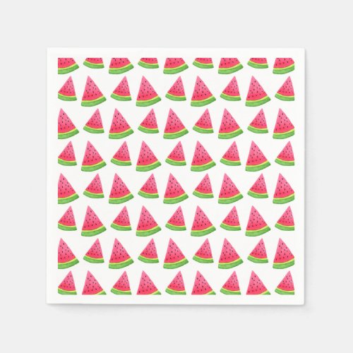 Watercolor Watermelon Pattern Napkins