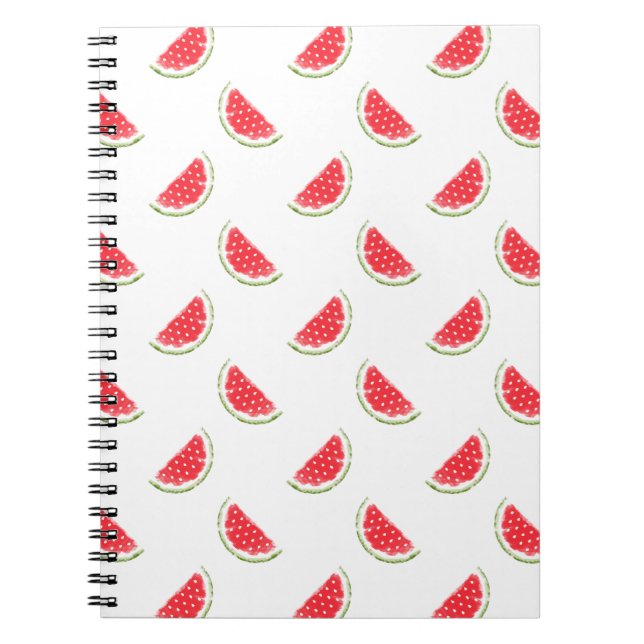 Watercolor Watermelon Pattern Notebook (Front)