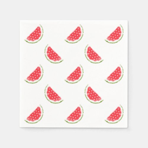 Watercolor Watermelon Pattern Paper Napkins