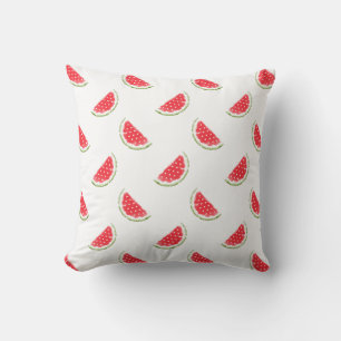 Watercolor Watermelon Pattern Throw Pillow