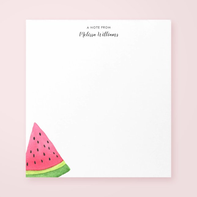 Watercolor Watermelon Personalized Notepad (Creator Uploaded)