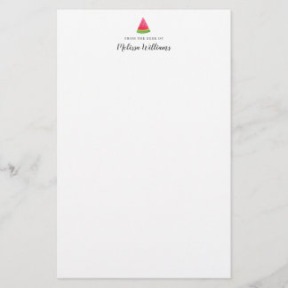 Watercolor Watermelon Personalized Stationery