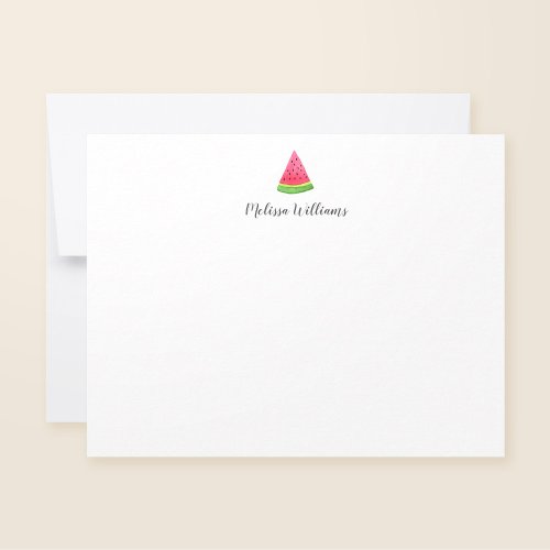 Watercolor Watermelon Personalized Stationery Note Card