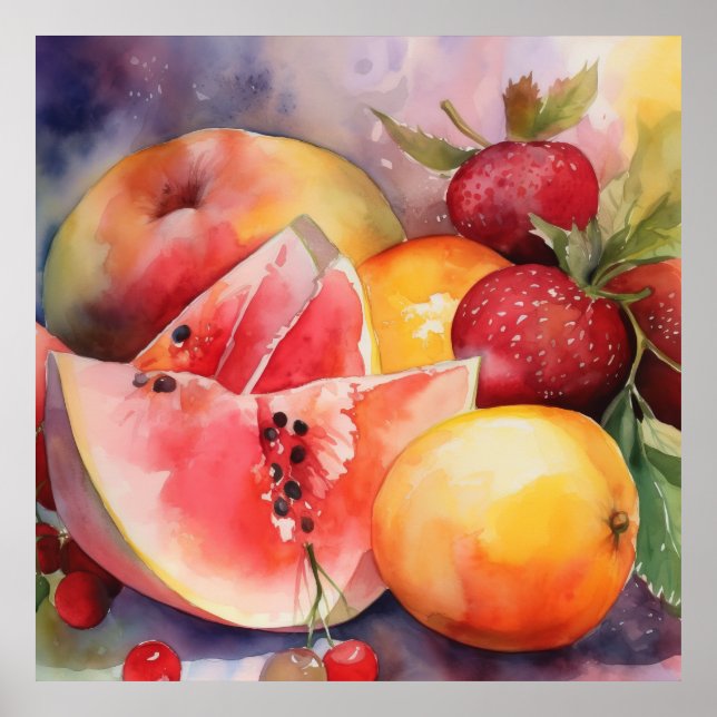 WATERCOLOR WATERMELON PHOTO PRINT (Front)