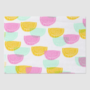 Watercolor Watermelon Pink Green Yellow Pattern   Tissue Paper