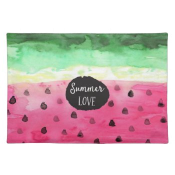 Watercolor Watermelon Placemat by GiftsGaloreStore at Zazzle