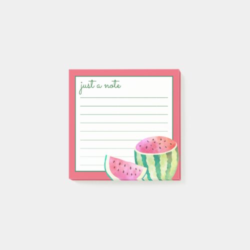 Watercolor Watermelon Post_it Notes