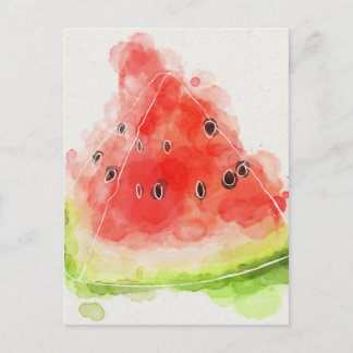 Watercolor Watermelon Postcard