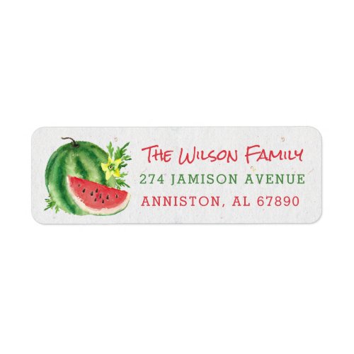 Watercolor Watermelon Return Address Labels
