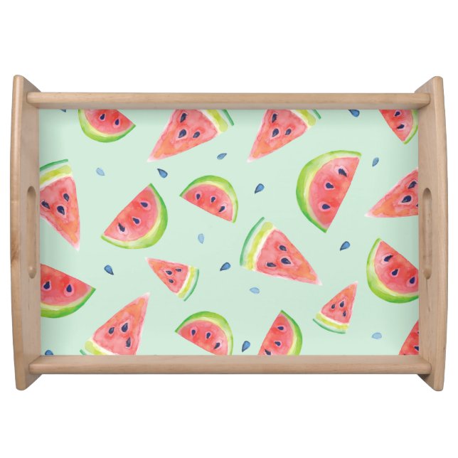 Watercolor Watermelon Serving Tray (Front)