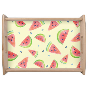 Watercolor Watermelon Serving Tray