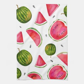 Watercolor Watermelon Tea Towel for Your Kitchen