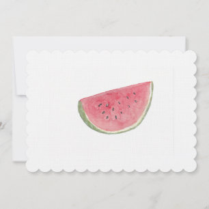 Watercolor Watermelon Thank You Card