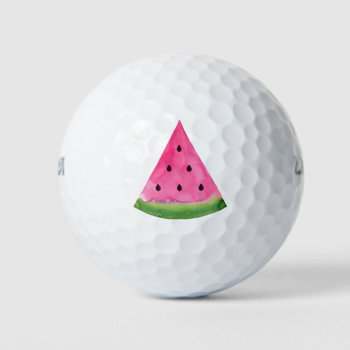 Watercolor Watermelon Wedge  Golf Balls