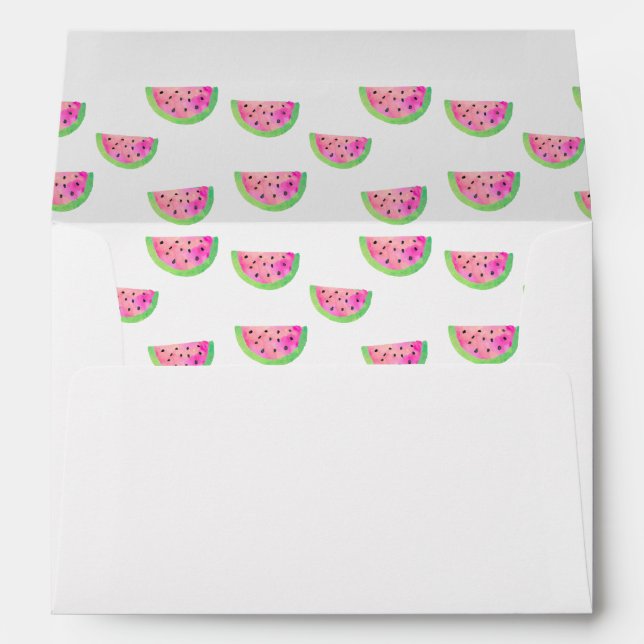 Watercolor Watermelons Envelope (Back (Bottom))