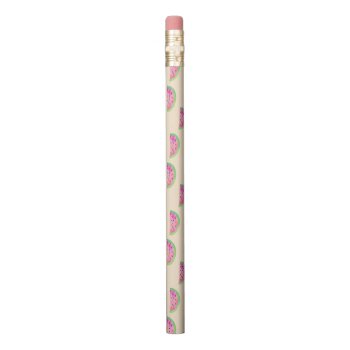 Watercolor Watermelons Pencil by byDania at Zazzle