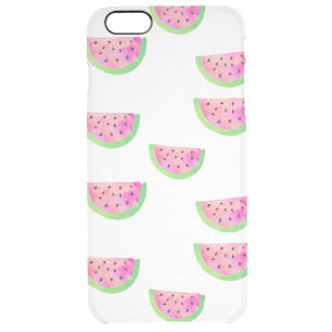 Watercolor Watermelons Clear iPhone 6 Plus Case