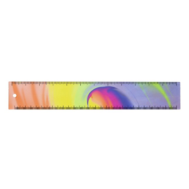 Watercolor Wave - 12 inch Ruler (Front)