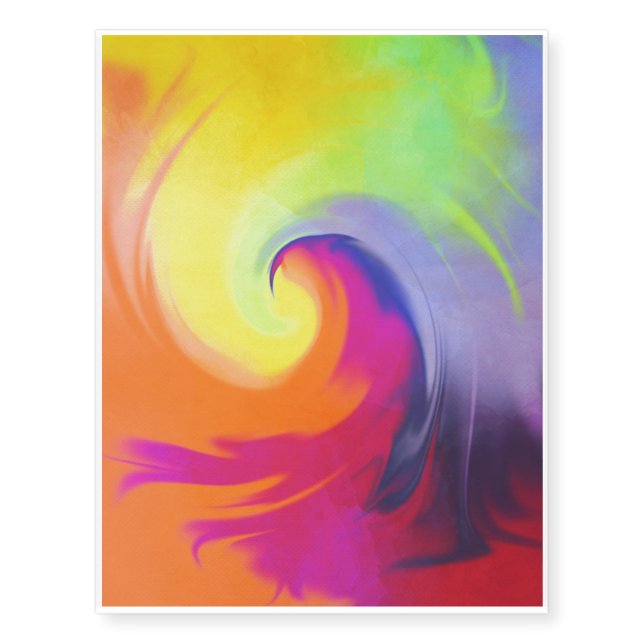 Watercolor Wave - Temporary Tattoos (Front)
