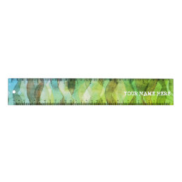 Watercolor Waves Green Blue CUSTOMIZE IT Ruler