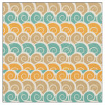 Watercolor Waves Pattern Fabric