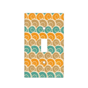 Watercolor Waves Pattern Light Switch Cover