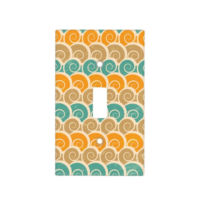 Watercolor Waves Pattern Light Switch Cover (Front)