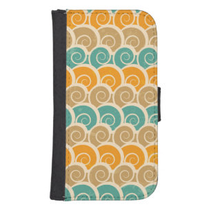 Watercolor Waves Pattern Phone Wallet