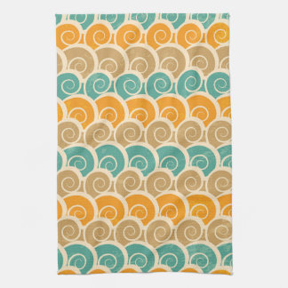 Watercolor Waves Pattern Towel