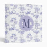 Watercolor Waves &amp; Ships Pattern 3 Ring Binder