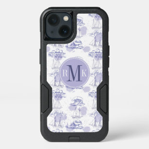 Watercolor Waves & Ships Pattern iPhone 13 Case