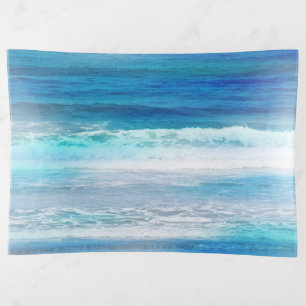 Watercolor Waves Trinket Tray