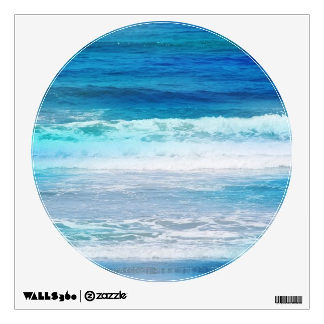 Watercolor Waves Wall Decal (Front)