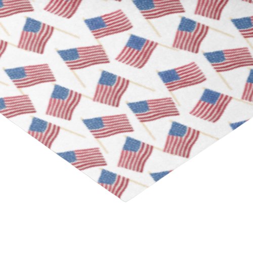 Watercolor Waving USA Flag Repeat Pattern Tissue Paper
