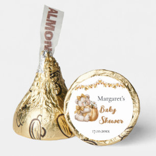 Watercolor We Can Bearly Wait Pumpkin Baby Shower Hershey®'s Kisses®